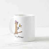 Funny Zee Otter Wizard Cartoon Koffiemok (Voorkant links)