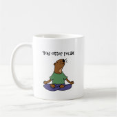 Funny Zee Otter Yoga Artwork Koffiemok (Links)