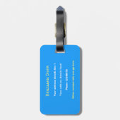 Funny zee schepsels onder water cartoon bagagelabel (Achterkant verticaal)