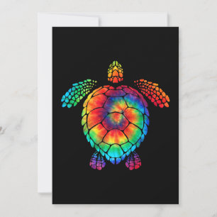 Funny Zee Turtle Ocean Tie Dye Rainbow Hippie Kost Save The Date