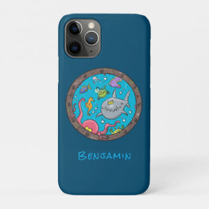 Funny zee wezens onder water cartoon 2 Case-Mate iPhone case