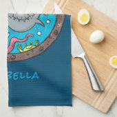 Funny zee wezens onder water cartoon 2 theedoek (Quarter Fold)