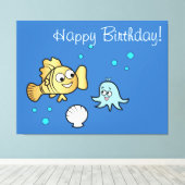Funny zeeen canvas afdruk (Insitu (Houten vloer))