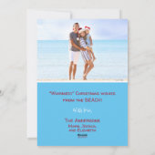 Funny Zeeen en Greetings Photo Beach Kerstmis Feestdagenkaart (Achterkant)