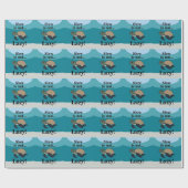 Funny zeeschildpad cadeaupapier (Vlak)