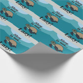 Funny zeeschildpad cadeaupapier (Hoek)