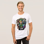 Funny Zelda Anime of Time Adventure Birthday Gift Tri-Blend Shirt (Voorkant volledig)