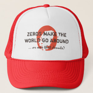 Funny ZEROS & DONUTS red Trucker Pet