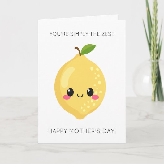 Funny Zest Lemon Moederdag Kaart (Voorkant)