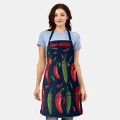 Funny ziet chili chili met Mexicaanse paprika zuid Schort (Gedragen)