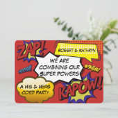 Funny Zijne & Hers Bachelor/Bachelorette Party Kaart (Staand voorkant)