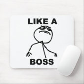 Funny "Zoals een boss" meme Muismat (Met muis)
