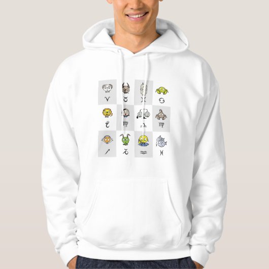 Funny Zodiac Signs Hoodie (Voorkant)
