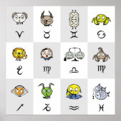 Funny Zodiac Signs Poster (Voorkant)