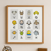 Funny Zodiac Signs Poster