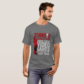 Funny Zombie Apocalypse Grunge Tshirt voor gamers (Voorkant volledig)