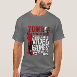 Funny Zombie Apocalypse Grunge Tshirt voor gamers
