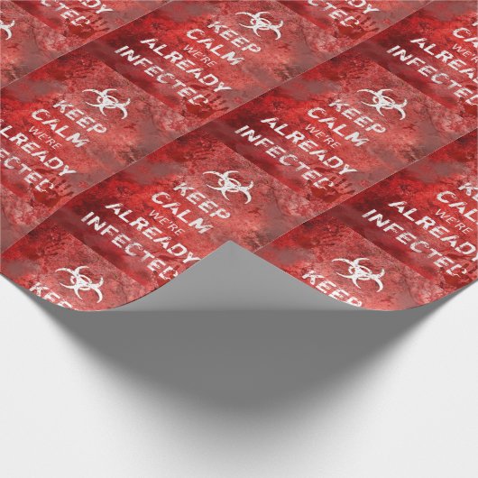 Funny Zombie Apocalypse "Keep Calm" Cadeaupapier (Hoek)