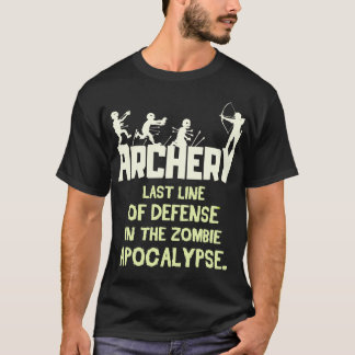 Funny Zombie Archery Gift Print Mannen Womens Bow T-shirt