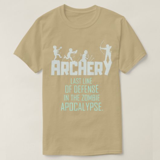 Funny Zombie Archery Gift Print Mannen Womens Bow  T-shirt (Design voorkant)