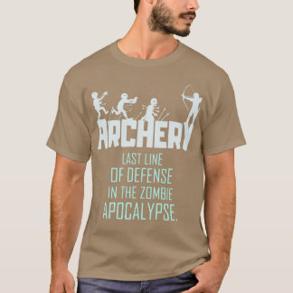 Funny Zombie Archery Gift Print Mannen Womens Bow  T-shirt