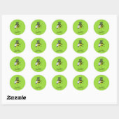 Funny Zombie Bee Cute Halloween Stickers (Vel)