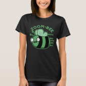 Funny Zombie Bee Pun Dark BG T-shirt (Voorkant)