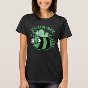 Funny Zombie Bee Pun Dark BG T-shirt
