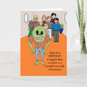 Funny Zombie Birthday Card Kaart