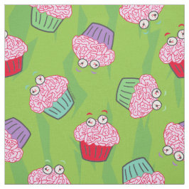 Funny Zombie Brains Cupcake Pattern Stof