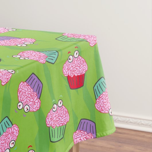 Funny Zombie Brains Cupcake Pattern Tafelkleed (Voorbeeld)