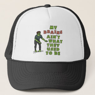 Funny Zombie Brains oude leeftijd Trucker Pet