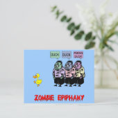 Funny zombie briefkaart (Staand voorkant)