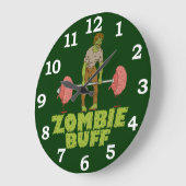 Funny Zombie Buff Weight Lifter Grote Klok (Hoek)