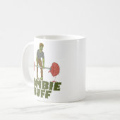 Funny Zombie Buff Weight Lifter Koffiemok (Voorkant links)