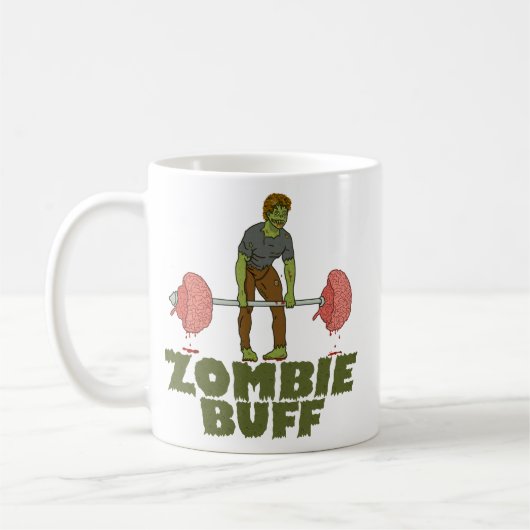 Funny Zombie Buff Weight Lifter Koffiemok (Links)