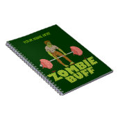 Funny Zombie Buff Weight Lifter Notitieboek (Rechterzijde)