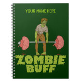 Funny Zombie Buff Weight Lifter Notitieboek (Voorkant)