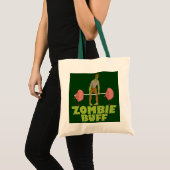 Funny Zombie Buff Weight Lifter Tote Bag (Voorkant (product))