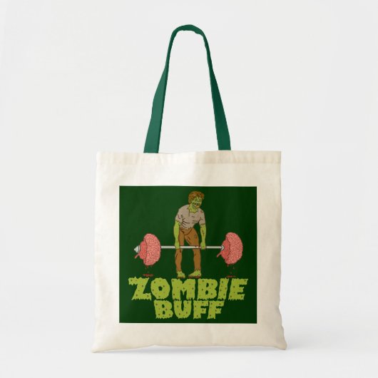 Funny Zombie Buff Weight Lifter Tote Bag (Voorkant)