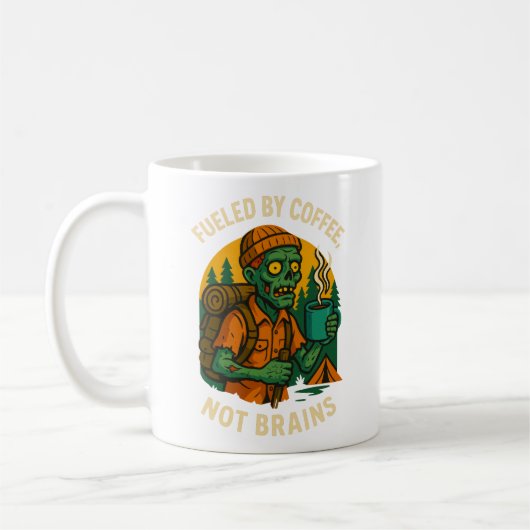 Funny Zombie Camper Fueled by Coffee Design Koffiemok (Links)