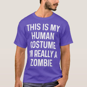 Funny Zombie Costume Halloween 2944 T-shirt