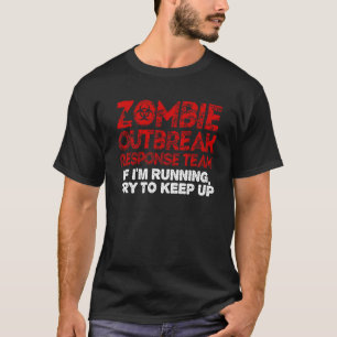 Funny Zombie die Design voor mannen runner T-shirt