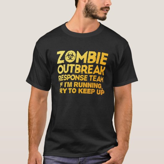 Funny Zombie die Design voor mannen runner T-shirt (Voorkant)