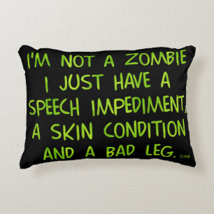 Funny Zombie geen Zombie Groene Decoratief Kussen