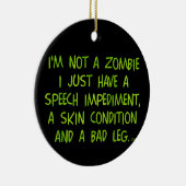 Funny Zombie geen Zombie Groene Keramisch Ornament (Rechts)