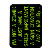 Funny Zombie geen Zombie Groene Magneet (Verticaal)