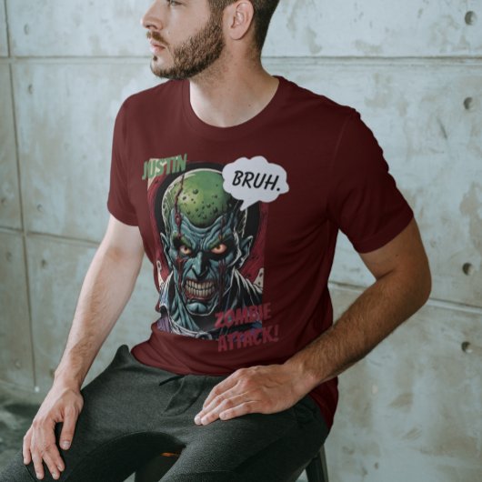 Funny Zombie Gepersonaliseerde naam T-shirt Cool C