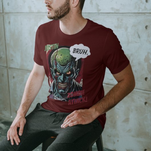 Funny Zombie Gepersonaliseerde naam T-shirt Cool C