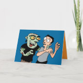 Funny Zombie Halloween Card Kaart (Voorkant)